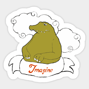 Imagine (B & W) Sticker